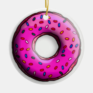 Décoration En Céramique Donut Pinky avec des arrosages colorés + vos idées