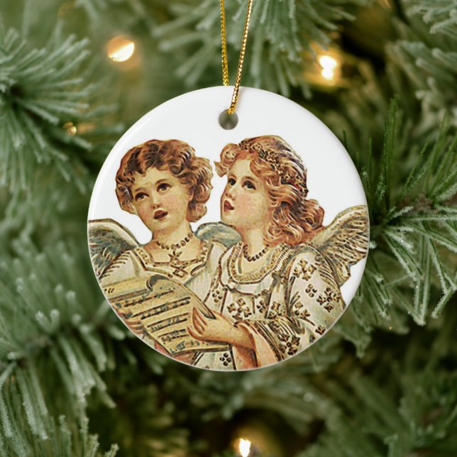 Décoration En Céramique Double Beauthful Angels (Arbre)
