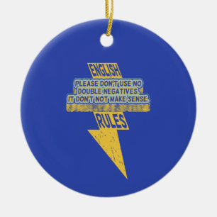 Décoration En Céramique Double lecture négative de l'anglais