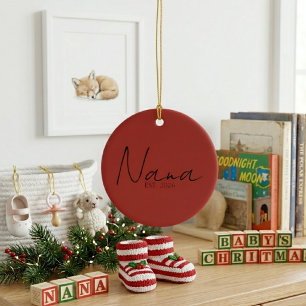 Décoration En Céramique Douce Nana Année EST Minimaliste Écriture Souvenir