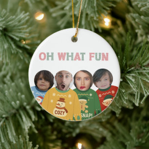 Décoration En Céramique Douleur de Noël moche Visage drôle Personnalisé