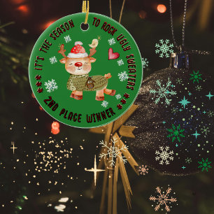 Décoration En Céramique Doux moche 2e vainqueur Deer