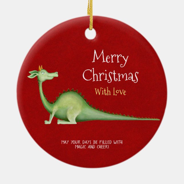 Décoration En Céramique Dragon Regarder l'ornement en céramique (Dos)