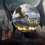 Décoration En Céramique Dragon Wyvern Imaginaire respiratoire<br><div class="desc">Cette conception a été créée par art numérique. Elle peut être personnalisée en choisissant l'option personnaliser. Contactez-moi à l'adresse colorflowcreations@gmail.com ou utilisez l'option conversation en haut de la page si vous souhaitez avoir cette conception sur un autre produit. Achetez ma peinture acrylique abstraite originale à vendre à www.etsy.com/shop/colorflowart. Voir d'autres...</div>