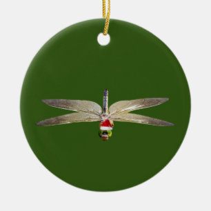Décoration En Céramique Dragonfly avec lumières Casquettes Noël