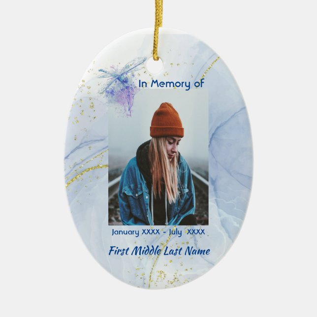 Décoration En Céramique Dragonfly Memorial Keepsaké (Devant)