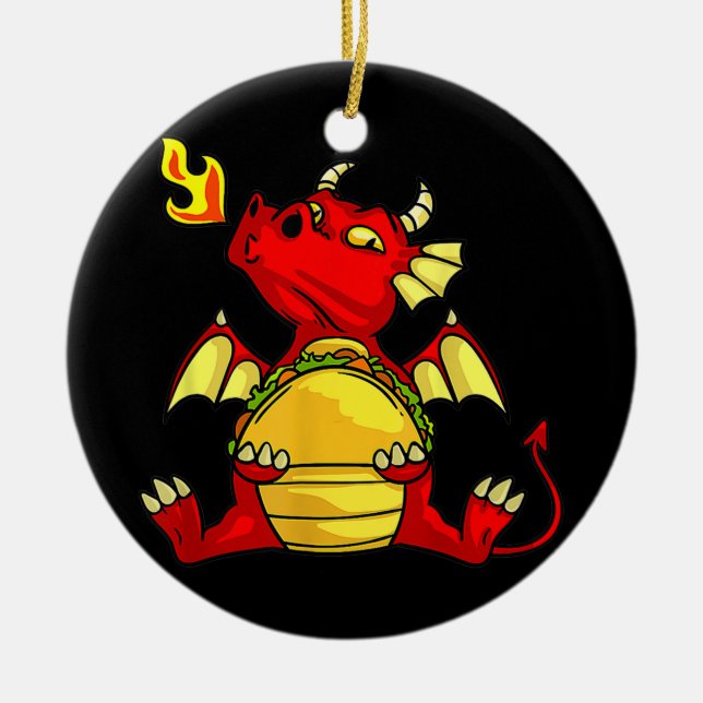 Décoration En Céramique Dragons Tacos Femmes Hommes Enfants Mexicain Amour (Devant)