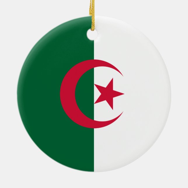 Décoration En Céramique Drapeau algérien (Dos)