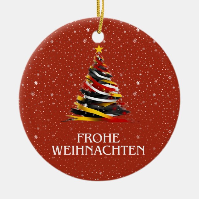 DÉCORATION EN CÉRAMIQUE DRAPEAU ALLEMAND INSPIRÉ (Devant)