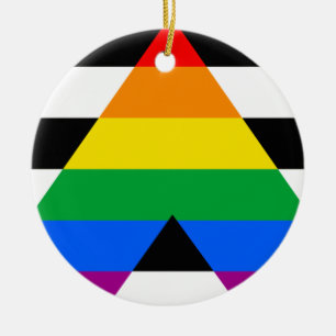 Décoration En Céramique Drapeau allié LGBTQ+