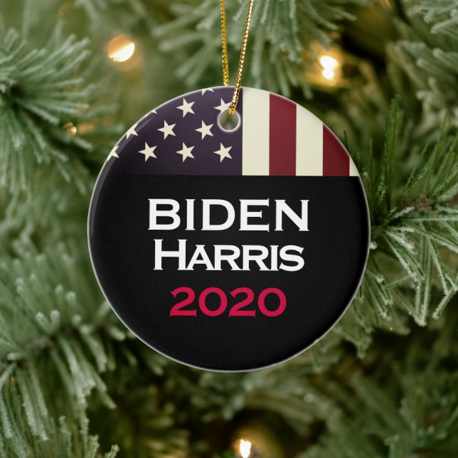 Décoration En Céramique Drapeau américain BIDEN HARRIS 2020 (Arbre)