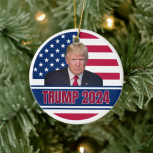 Décoration En Céramique Drapeau américain Trump 2024
