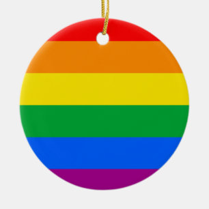 Décoration En Céramique Drapeau arc-en-ciel de la fierté LGBTQ+