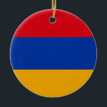 Décoration En Céramique Drapeau Arménie<br><div class="desc">Drapeau Arménie</div>
