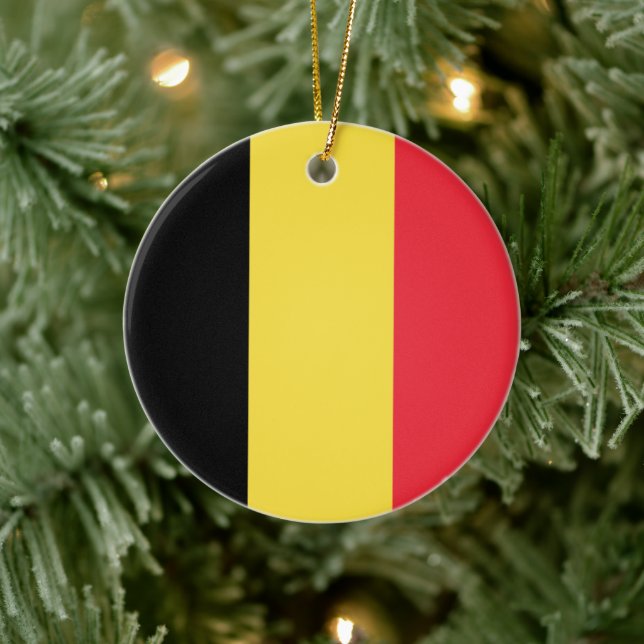 Décoration En Céramique Drapeau belge (Arbre)