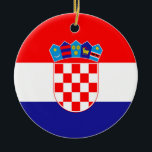 Décoration En Céramique Drapeau Croatie<br><div class="desc">Drapeau Croatie</div>