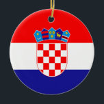 Décoration En Céramique Drapeau Croatie<br><div class="desc">Drapeau Croatie</div>