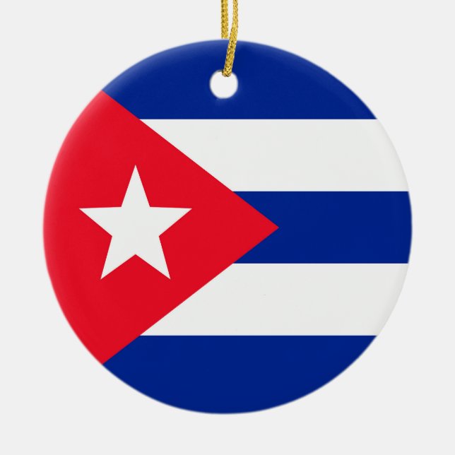 Décoration En Céramique Drapeau Cuba (Devant)