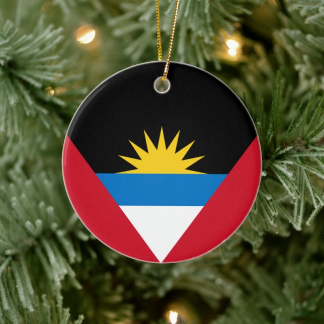 Décoration En Céramique Drapeau d'Antigua-et-Barbuda (Arbre)
