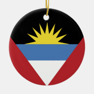 Décoration En Céramique Drapeau d'Antigua-et-Barbuda
