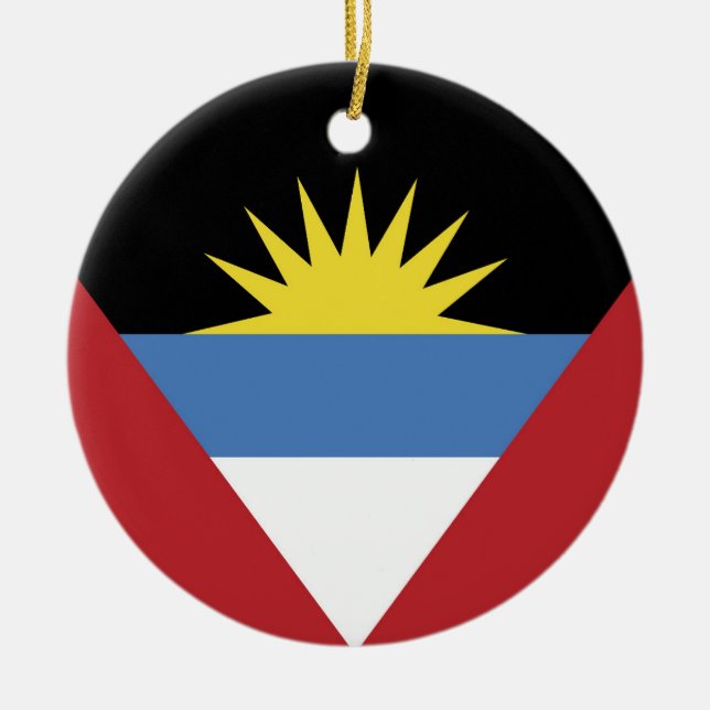 Décoration En Céramique Drapeau d'Antigua-et-Barbuda (Devant)