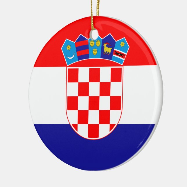 Décoration En Céramique Drapeau de Croatie (Gauche)