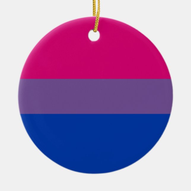 Décoration En Céramique Drapeau de fierté bisexuel (Devant)