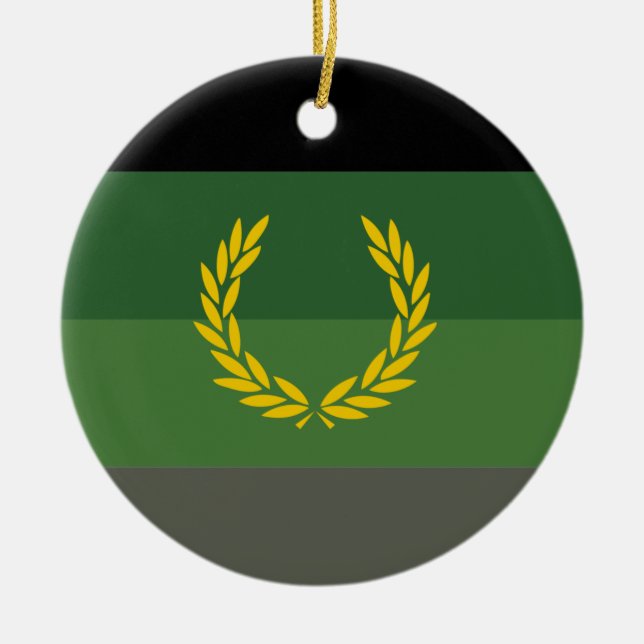 Décoration En Céramique Drapeau de fierté de l'uniforme militaire (Devant)