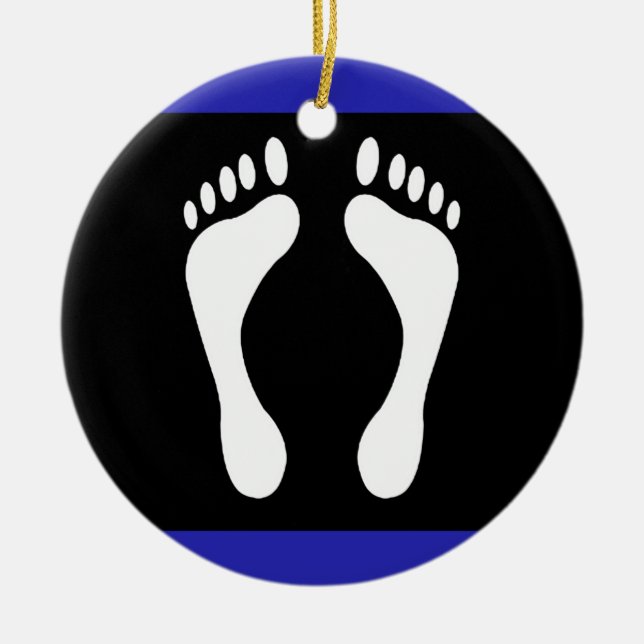 Décoration En Céramique Drapeau de fierté de pied (empreinte de pied) (Devant)