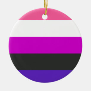 Décoration En Céramique Drapeau de fierté genderfluid
