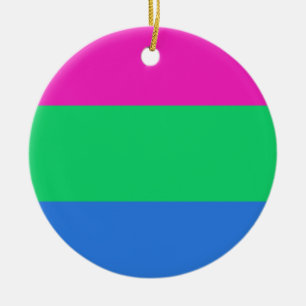 Décoration En Céramique Drapeau de fierté polysexuelle