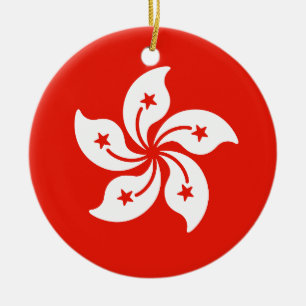 Décoration En Céramique Drapeau de Hong Kong