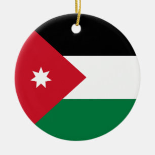 Décoration En Céramique Drapeau de Jordanie