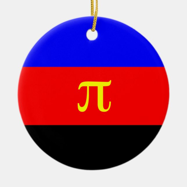 Décoration En Céramique Drapeau de la Fierté polyamérale (Devant)