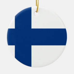 Décoration En Céramique Drapeau de la Finlande (lippu de Suomen, flagga de