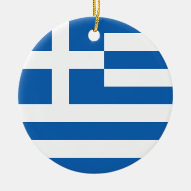 Décoration En Céramique Drapeau de la Grèce (Devant)