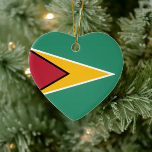 Décoration En Céramique Drapeau de la Guyane