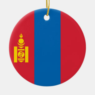 Décoration En Céramique Drapeau de la Mongolie