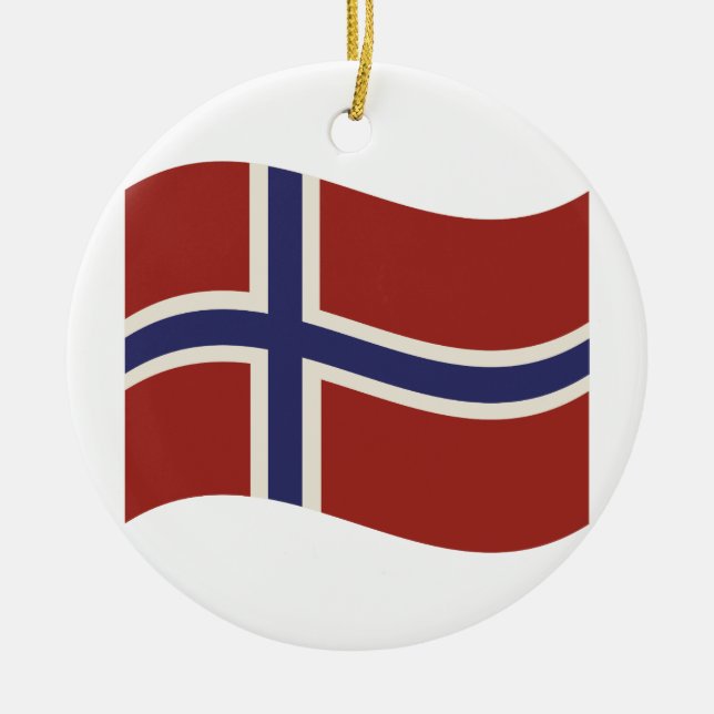Décoration En Céramique Drapeau de la Norvège (Devant)