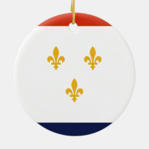 Décoration En Céramique Drapeau de la Nouvelle-Orléans (Louisiane, États-U