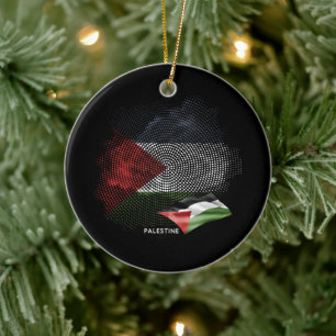 Décoration En Céramique drapeau de la Palestine