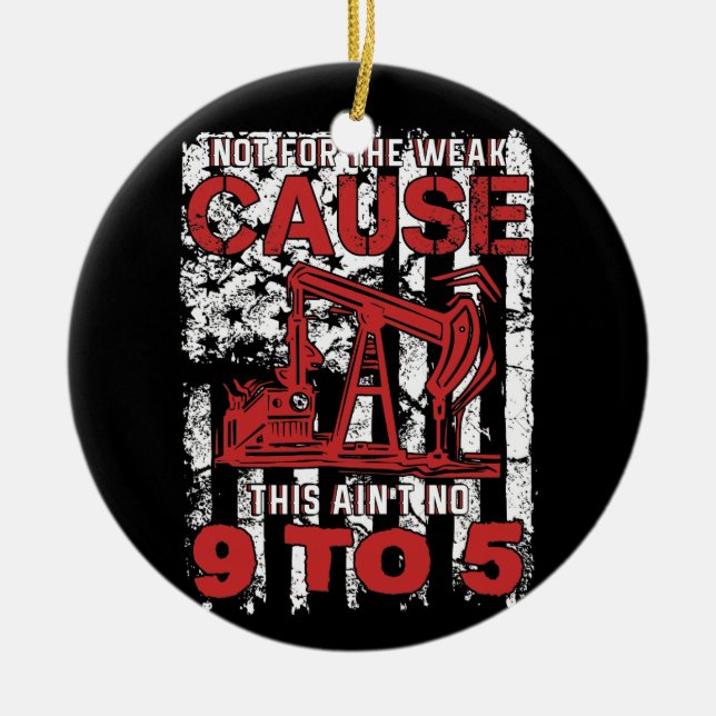 Décoration En Céramique Drapeau de la plateforme pétrolière (Devant)