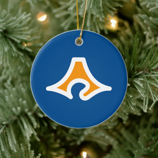 Décoration En Céramique Drapeau de la préfecture de Shizuoka, Japon (Arbre)