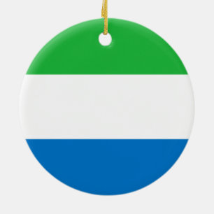 Décoration En Céramique Drapeau de la Sierra Leone