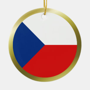 Décoration En Céramique Drapeau de la Tchéquie
