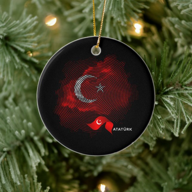 Décoration En Céramique Drapeau de la Turquie (Arbre)