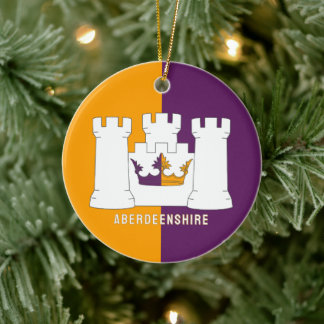 Décoration En Céramique Drapeau de l'Aberdeenshire, Écosse