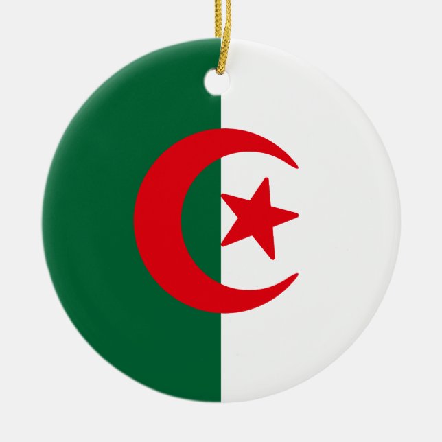 Décoration En Céramique Drapeau de l'Algérie (Devant)