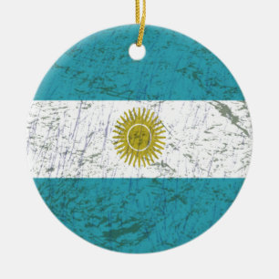 Décoration En Céramique Drapeau de l'Argentine