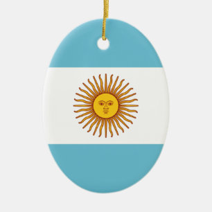 Décoration En Céramique Drapeau de l'Argentine